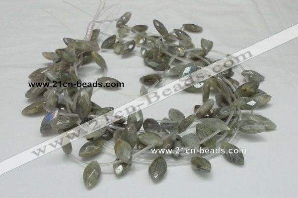 CLB15 16 inches 10*18mm faceted marquise labradorite gemstone beads