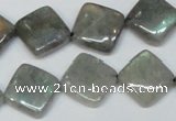 CLB155 15.5 inches 14*14mm diamond labradorite gemstone beads