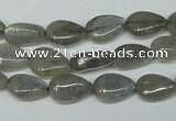 CLB156 15.5 inches 8*12mm flat teardrop labradorite gemstone beads