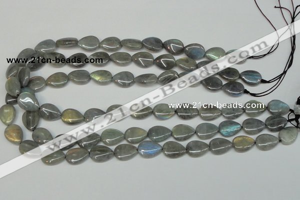 CLB158 15.5 inches 12*16mm flat teardrop labradorite gemstone beads