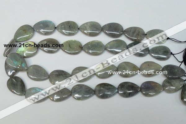 CLB160 15.5 inches 18*25mm flat teardrop labradorite gemstone beads