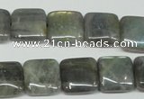 CLB164 15.5 inches 14*14mm square labradorite gemstone beads