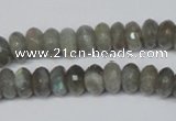 CLB179 15.5 inches 5*8mm faceted rondelle labradorite beads