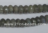 CLB180 15.5 inches 6*10mm faceted rondelle labradorite beads