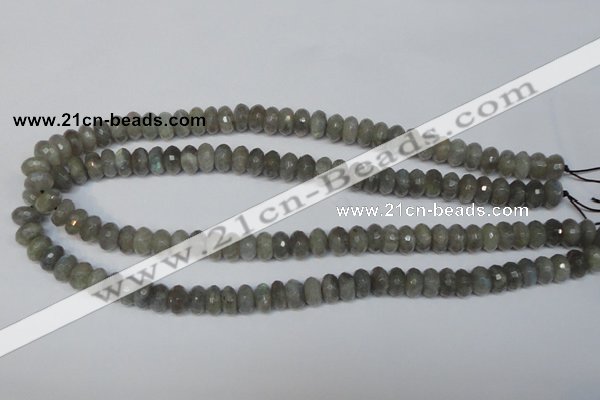 CLB180 15.5 inches 6*10mm faceted rondelle labradorite beads