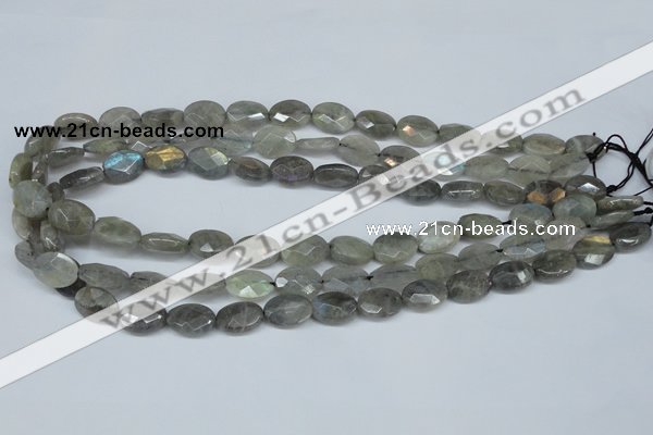 CLB187 15.5 inches 10*14mm faceted oval labradorite beads