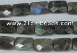 CLB196 15.5 inches 10*14mm faceted rectangle labradorite beads