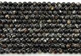 CLB2001 15 inches 6mm round black lepidolite gemstone beads