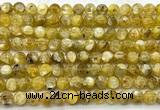 CLB2011 15 inches 8mm round yellow lepidolite gemstone beads
