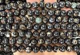 CLB2061 15 inches 8mm round black lepidolite gemstone beads