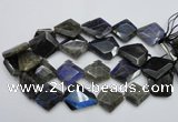 CLB218 15.5 inches 25*30mm - 30*40mm faceted freeform labradorite beads