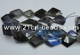 CLB219 15.5 inches 30*35mm - 40*45mm faceted freeform labradorite beads