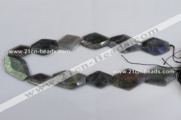 CLB220 15.5 inches 18*25mm - 25*35mm freeform labradorite beads