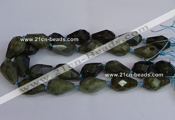 CLB234 15.5 inches 18*25mm - 18*30mm faceted teardrop labradorite beads