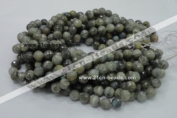 CLB24 15.5 inches 12mm faceted round labradorite gemstone beads