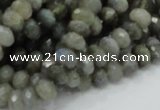 CLB29 15.5 inches 5*8mm faceted rondelle labradorite gemstone beads