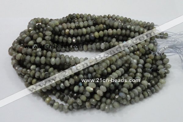 CLB29 15.5 inches 5*8mm faceted rondelle labradorite gemstone beads