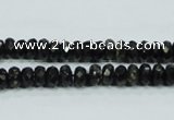 CLB302 15.5 inches 3*6mm faceted rondelle black labradorite beads