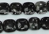 CLB307 15.5 inches 14*14mm square black labradorite gemstone beads