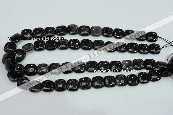 CLB307 15.5 inches 14*14mm square black labradorite gemstone beads