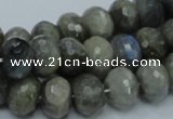 CLB32 15.5 inches 10*14mm faceted rondelle labradorite gemstone beads