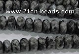 CLB321 15.5 inches 5*10mm faceted rondelle black labradorite beads