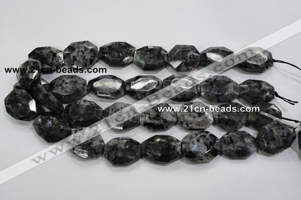 CLB325 15.5 inches 20*25mm octagonal black labradorite beads