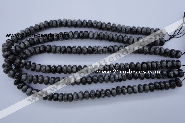 CLB328 15.5 inches 5*10mm rondelle black labradorite beads