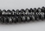 CLB330 15.5 inches 5*8mm faceted rondelle black labradorite beads