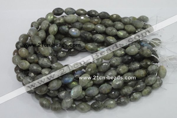 CLB36 15.5 inches 12*16mm faceted rice labradorite gemstone beads