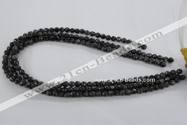 CLB360 15.5 inches 6mm faceted round black labradorite beads wholesale