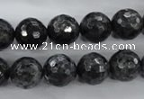 CLB362 15.5 inches 10mm faceted round black labradorite beads wholesale