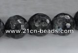 CLB365 15.5 inches 16mm faceted round black labradorite beads wholesale