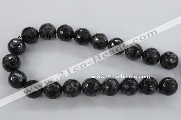 CLB367 15.5 inches 20mm faceted round black labradorite beads wholesale