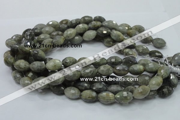 CLB37 15.5 inches 13*18mm faceted rice labradorite gemstone beads