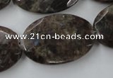 CLB416 15.5 inches 20*30mm faceted oval grey labradorite beads