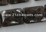 CLB425 15.5 inches 18*25mm faceted rectangle grey labradorite beads