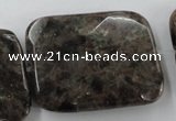 CLB428 15.5 inches 30*40mm faceted rectangle grey labradorite beads