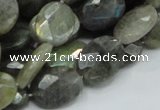 CLB43 15.5 inches 14*18mm faceted oval labradorite gemstone beads