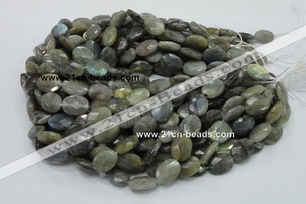 CLB43 15.5 inches 14*18mm faceted oval labradorite gemstone beads