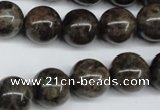 CLB435 15.5 inches 14mm round grey labradorite beads wholesale