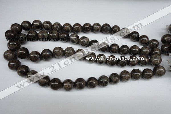 CLB435 15.5 inches 14mm round grey labradorite beads wholesale