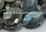 CLB45 15.5 inches 18*25mm faceted oval labradorite gemstone beads