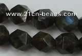 CLB454 15 inches 12mm faceted nuggets labradorite gemstone beads