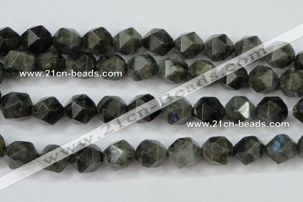 CLB456 15 inches 16mm faceted nuggets labradorite gemstone beads