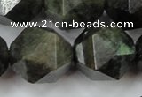 CLB457 15 inches 18mm faceted nuggets labradorite gemstone beads