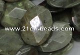 CLB46 15.5 inches 22*30mm faceted oval labradorite gemstone beads