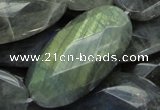 CLB48 15.5 inches 20*40mm faceted oval labradorite gemstone beads