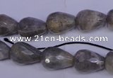 CLB503 15.5 inches 10*14mm faceted teardrop labradorite beads