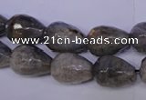 CLB504 15.5 inches 12*16mm faceted teardrop labradorite beads